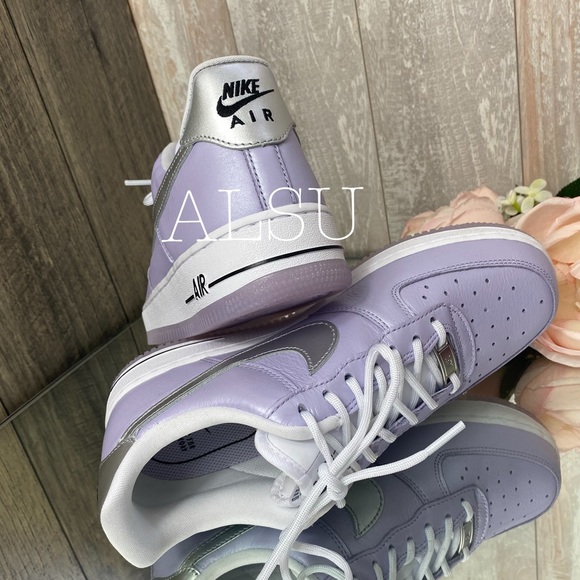 Nike Air Force 1’07 Leather Oxygen Purple W AUTHEN - Picture 5 of 11